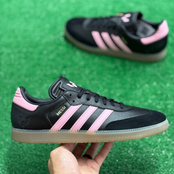 Adidas Samba Messi Black Pink Mens Shoes JP7845 NEW Multi Sz - Picture 1 of 5